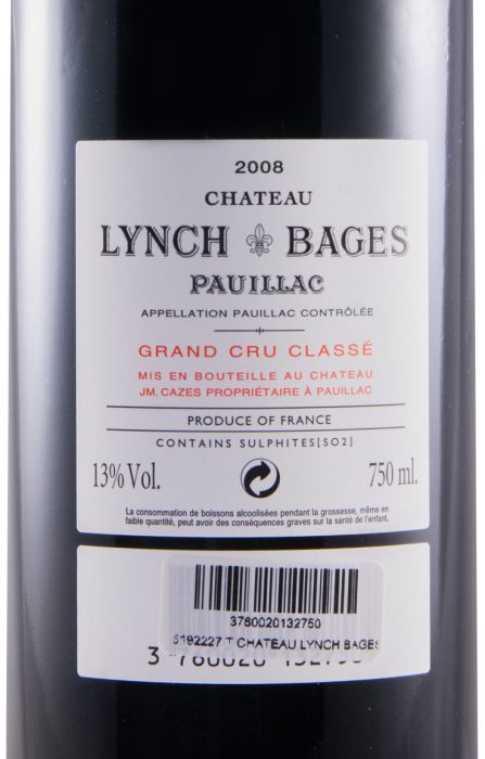 2008 Château Lynch-Bages Pauillac red