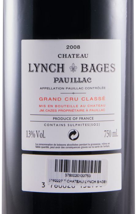 2008 Château Lynch-Bages Pauillac tinto