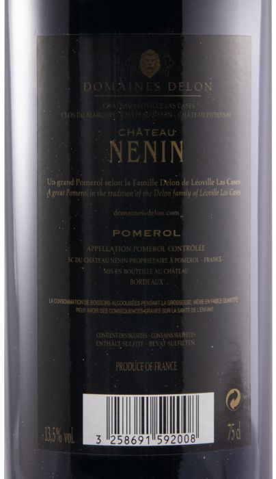 2017 Château Nénin Pomerol red