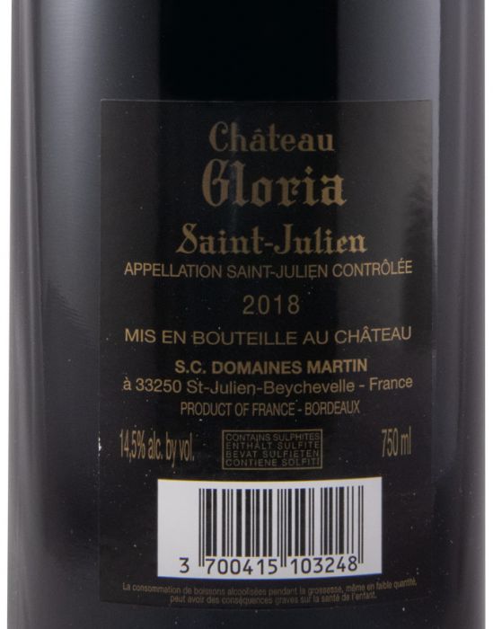 2018 Château Gloria Saint-Julien red