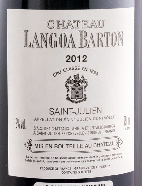 2012 Château Langoa Barton Saint-Julien red