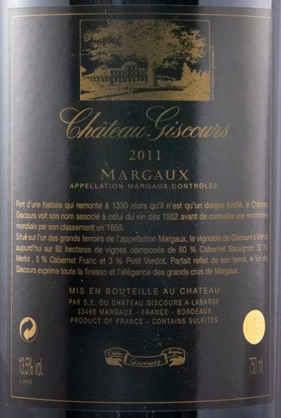 2011 Château Giscours Margaux red