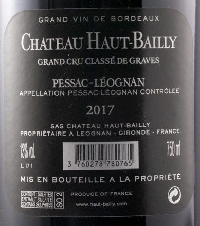 2017 Château Haut-Bailly Pessac-Léognan red