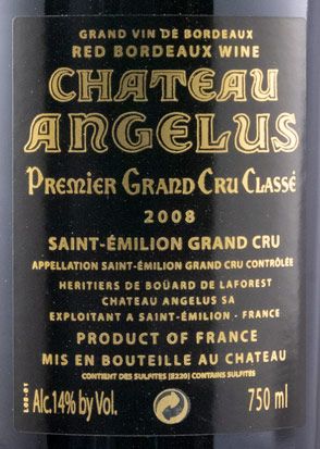 2008 Château Angelus Saint-Émilion red