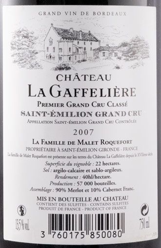 2007 Château La Gaffelière Saint-Émilion red