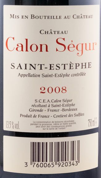 2008 Château Calon-Ségur Saint-Estèphe tinto