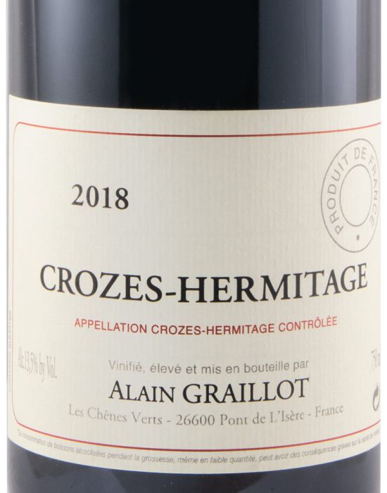 2018 Domaine Alain Graillot Crozes-Hermitage tinto