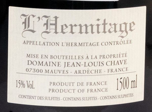 2018 Domaine Jean-Louis Chave L'Hermitage red 1.5L