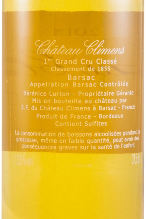 2011 Château Climens Barsac Sauternes branco 37,5cl