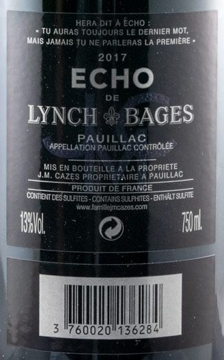 2017 Château Lynch-Bages Echo de Lynch-Bages Pauillac tinto