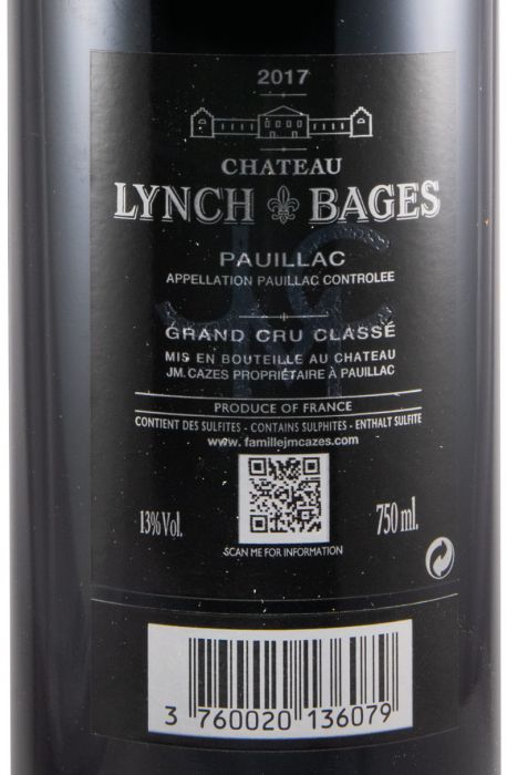 2017 Château Lynch-Bages Pauillac tinto