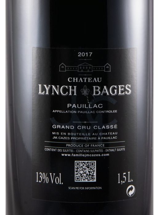2017 Château Lynch-Bages Pauillac tinto 1,5L