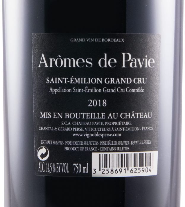 2018 Château Pavie Arômes de Pavie Saint-Émilion tinto