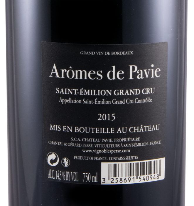 2015 Château Pavie Arômes de Pavie Saint-Émilion tinto