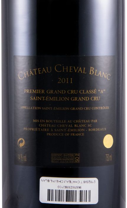 2011 Château Cheval Blanc Saint-Émilion tinto