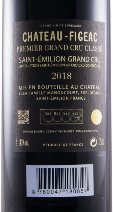 2018 Château-Figeac Saint-Émilion tinto