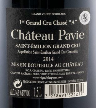 2014 Château Pavie Saint-Émilion red 1.5L