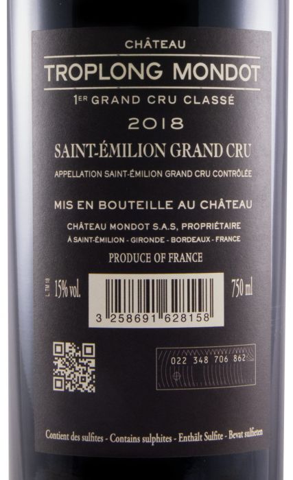 2018 Château Troplong Mondot Saint-Émilion red