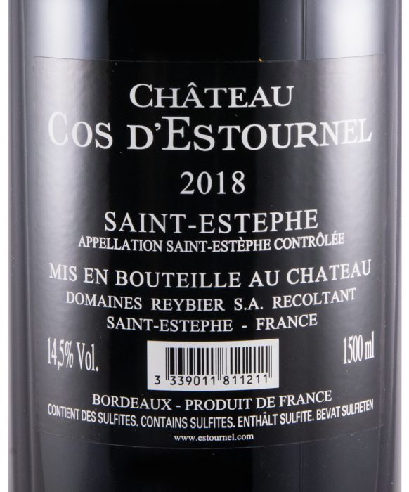 2018 Château Cos D'Estournel Saint-Estèphe tinto 1,5L