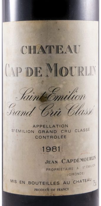 1981 Château Cap de Mourlin Saint-Émilion tinto