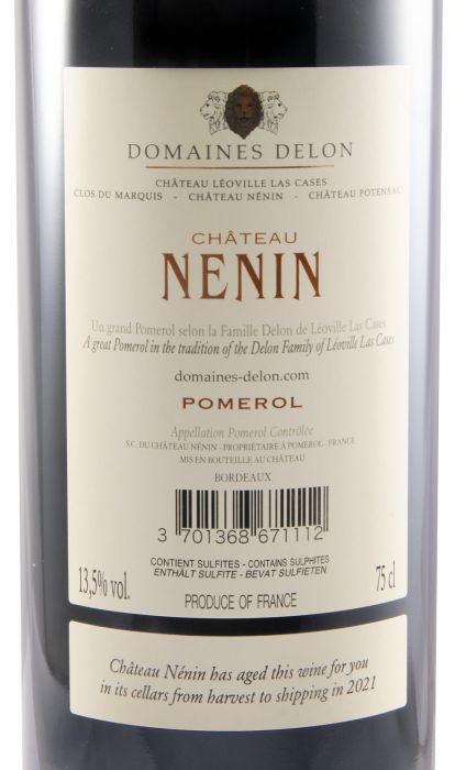 2011 Château Nénin Pomerol tinto