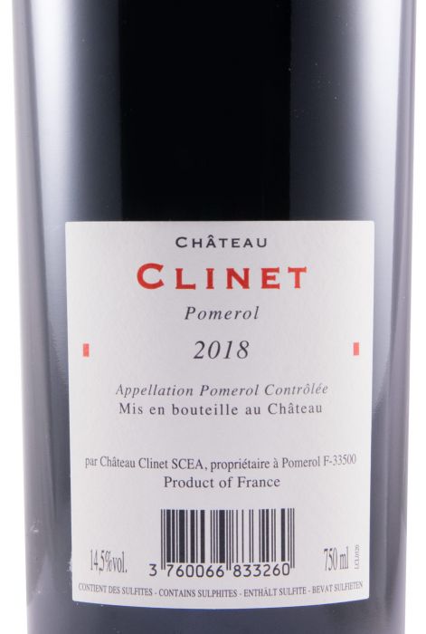 2018 Château Clinet Pomerol red
