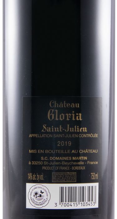 2019 Château Gloria Saint-Julien tinto