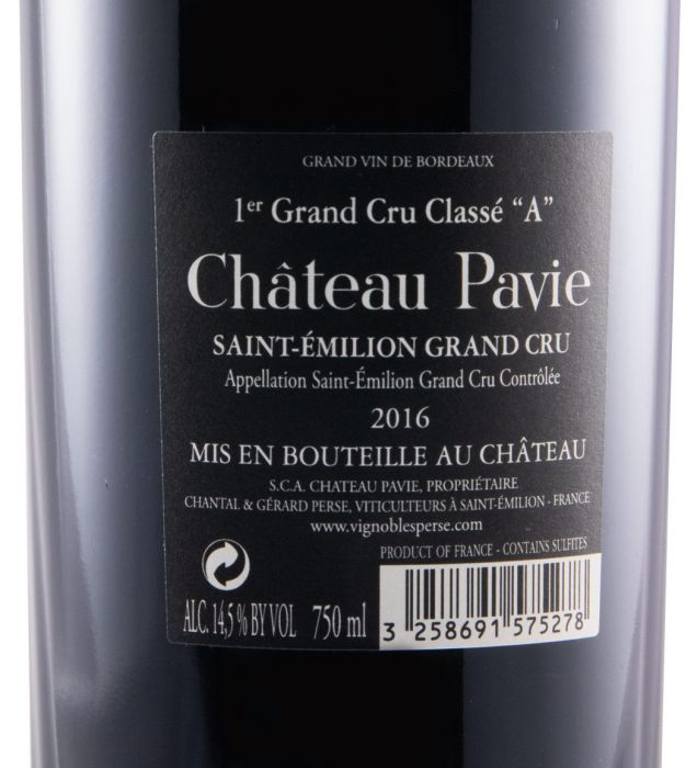 2016 Château Pavie Saint-Émilion tinto