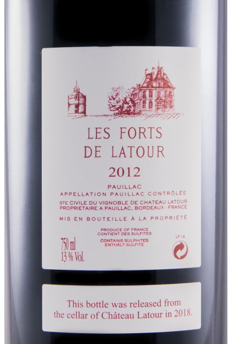 2012 Château Latour Les Forts de Latour Pauillac red