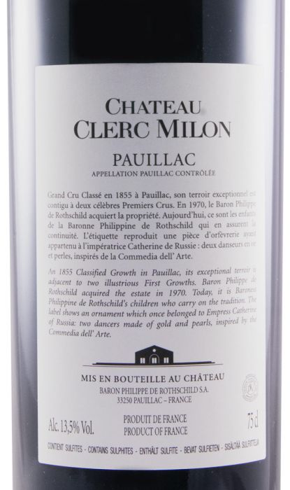 2017 Château Clerc Milon Pauillac red