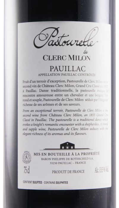 2014 Château Clerc Milon Pastourelle de Clerc Milon Pauillac tinto