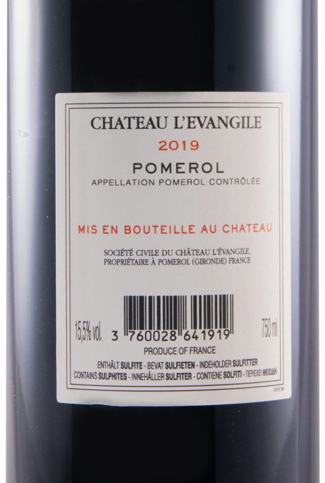 2019 Château L'Évangile Pomerol red