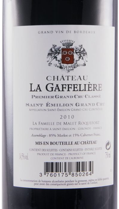 2010 Château La Gaffelière Saint-Émilion tinto