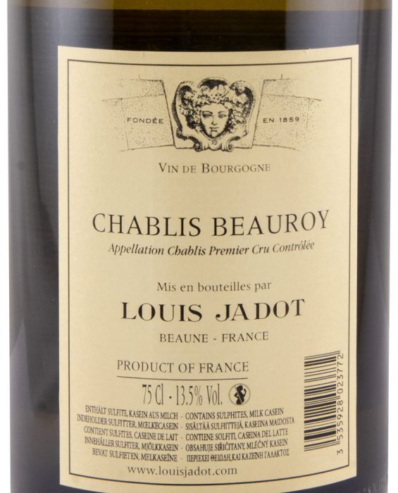 2018 Domaine Louis Jadot Chablis Beauroy Premier Cru Chablis white