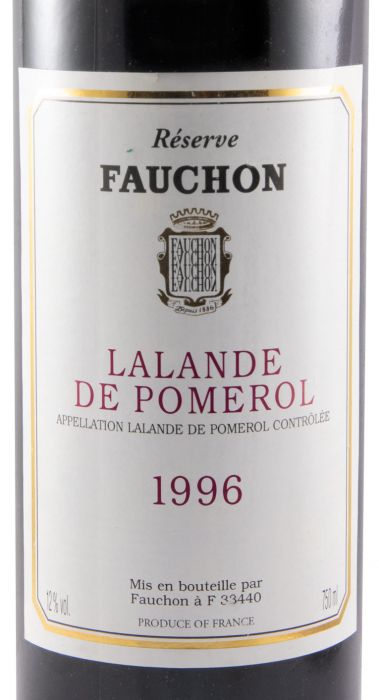 1996 Fauchon Reserve Lalande de Pomerol red