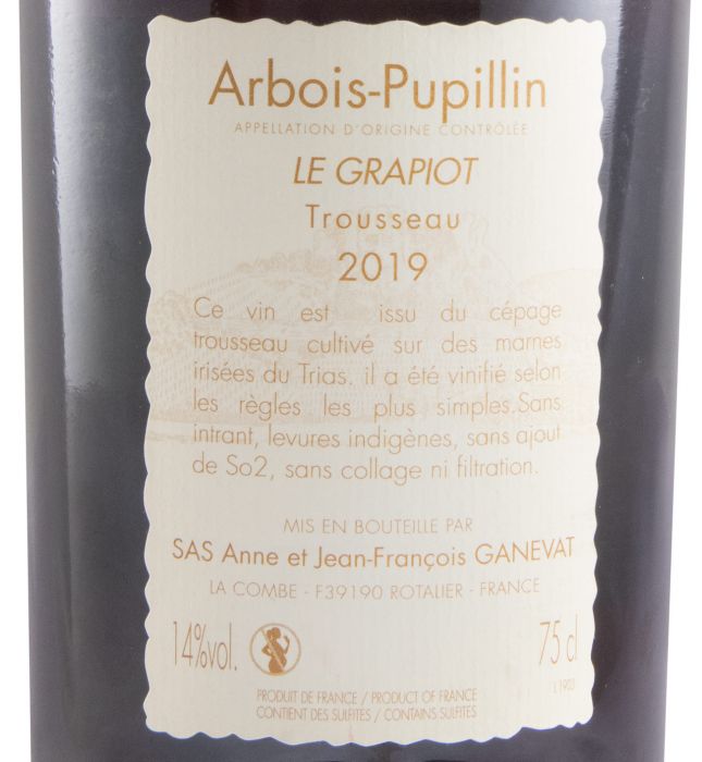 2019 Anne et Jean-François Ganevat Le Grapiot Trousseau Arbois-Pupillin tinto
