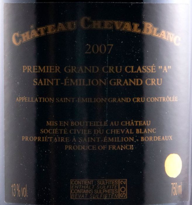 2007 Château Cheval Blanc Saint-Émilion tinto