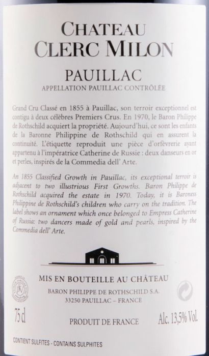 2014 Château Clerc Milon Pauillac tinto