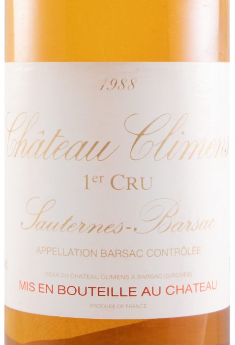 1988 Château Climens Barsac Sauternes branco