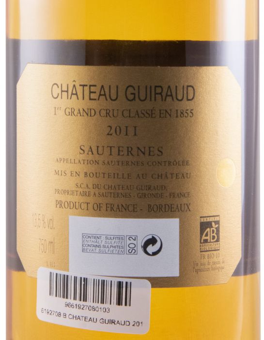 2011 Château Guiraud Sauternes branco