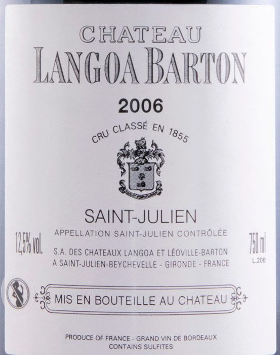 2006 Château Langoa Barton Saint-Julien red