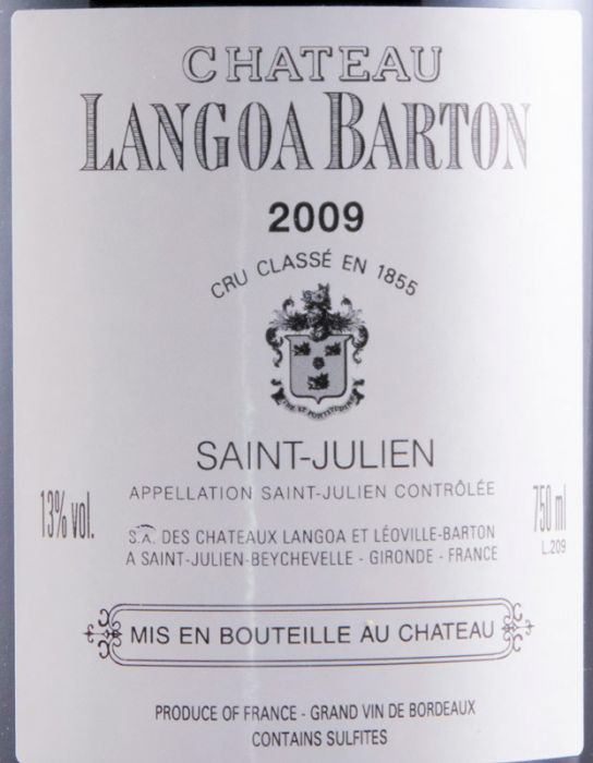 2009 Château Langoa Barton Saint-Julien red