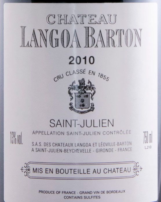 2010 Château Langoa Barton Saint-Julien tinto