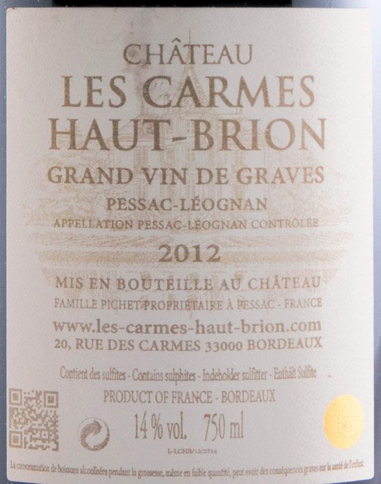 2012 Château Les Carmes Haut-Brion Pessac-Léognan red