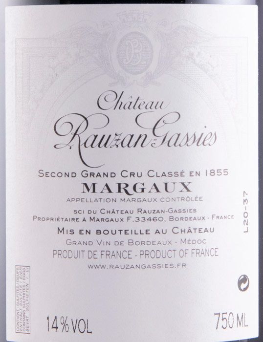 2018 Château Rauzan-Gaussies Margaux tinto