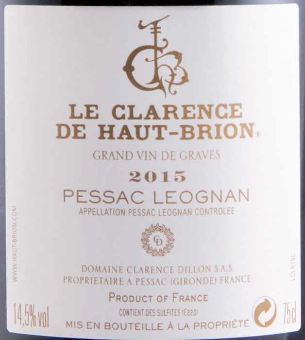 2015 Château Haut-Brion Le Clarence de Haut-Brion Pessac-Léognan tinto