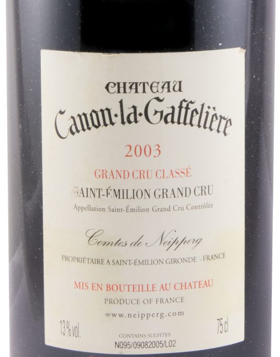 2003 Château Canon-La-Gaffelière Saint-Émilion red
