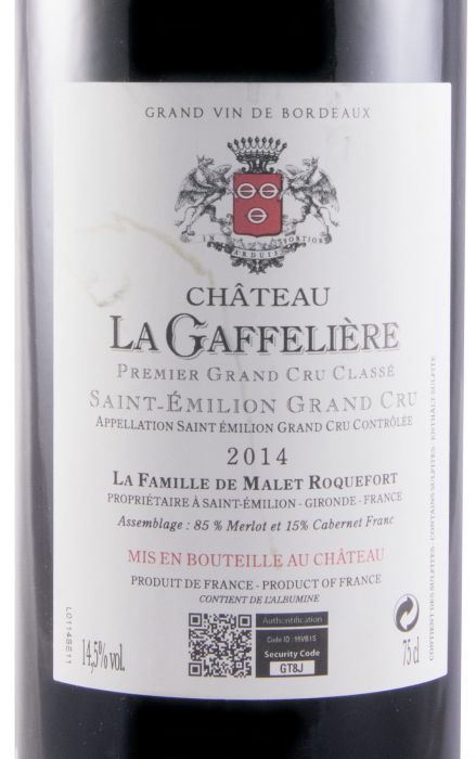 2014 Château La Gaffelière Saint-Émilion red
