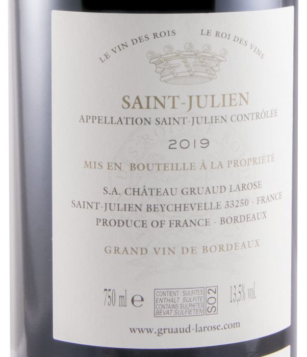 2019 Château Gruaud Larose Saint-Julien red