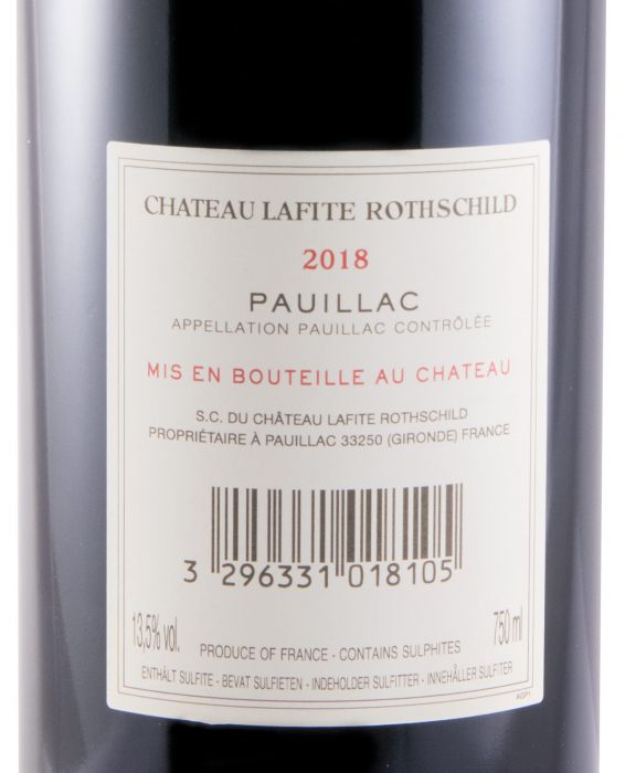 2018 Château Lafite Rothschild Pauillac tinto
